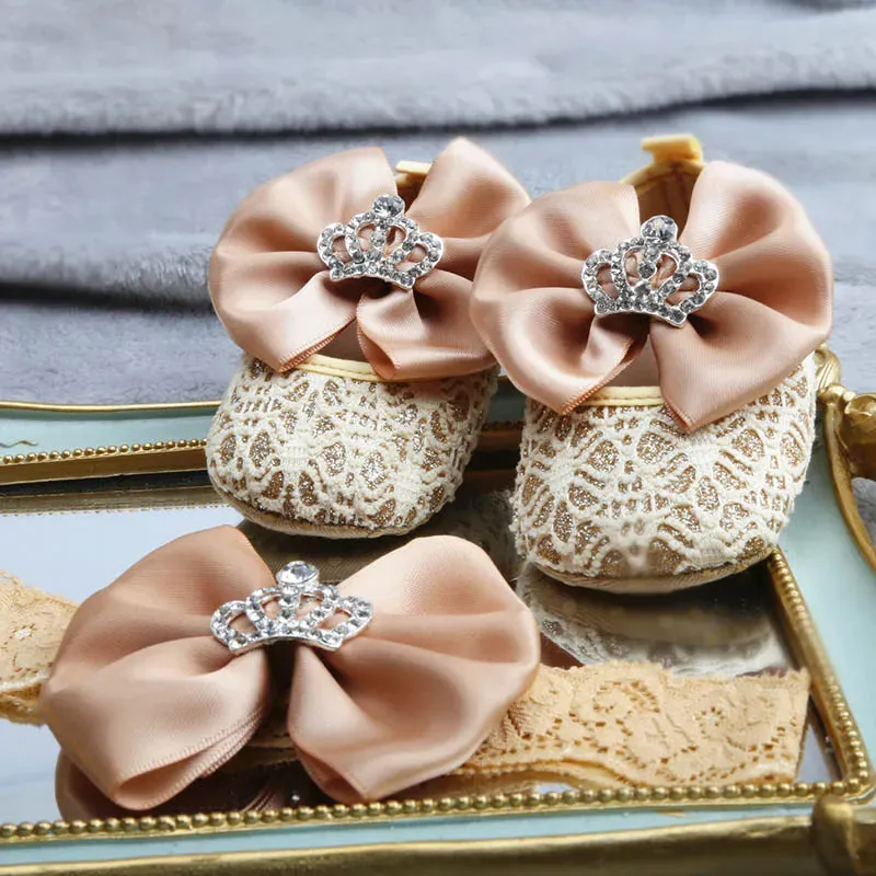 Embroidered Princess Slippers for Baby Girls