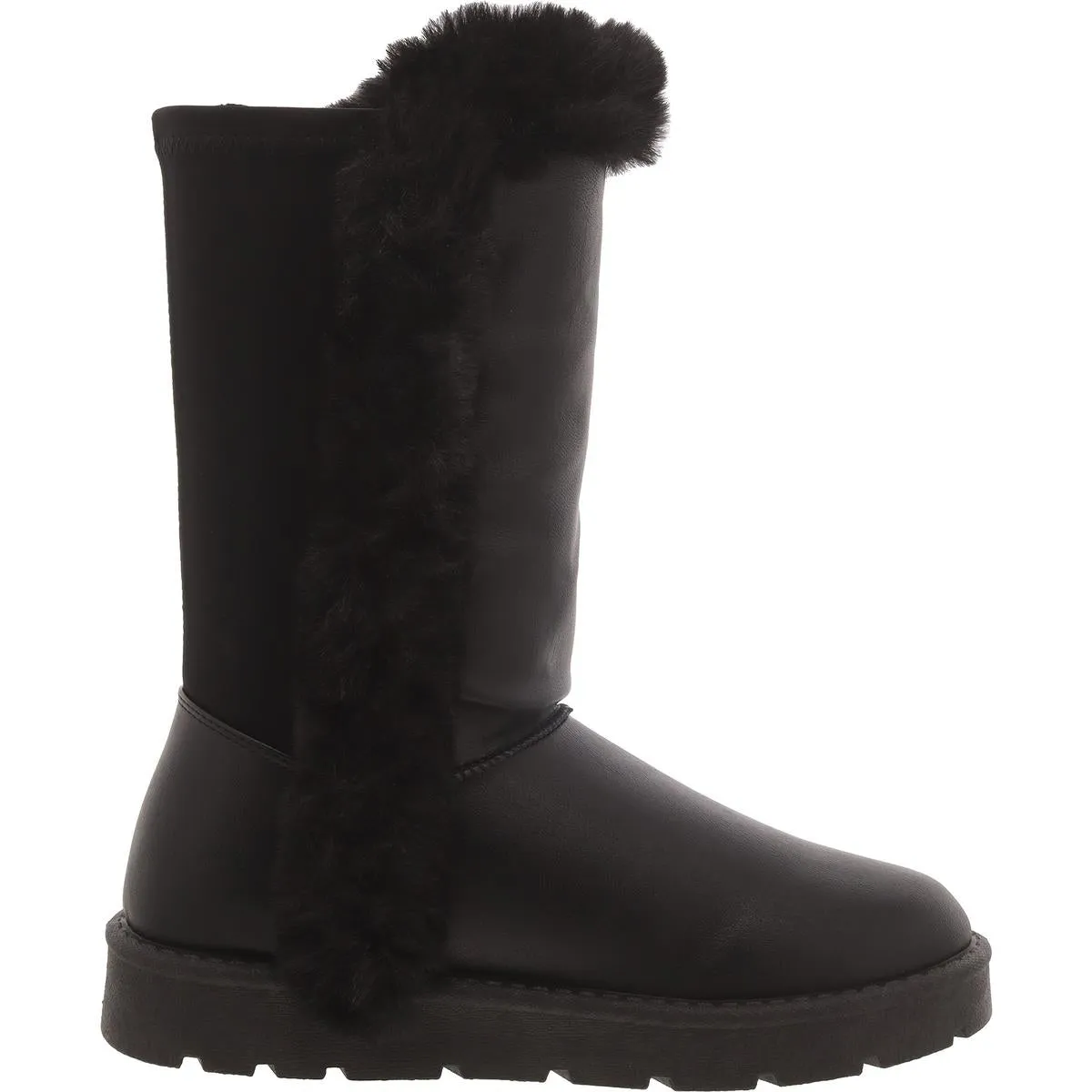 Journee Collection Womens Faux Leather Faux Fur Winter & Snow Boots