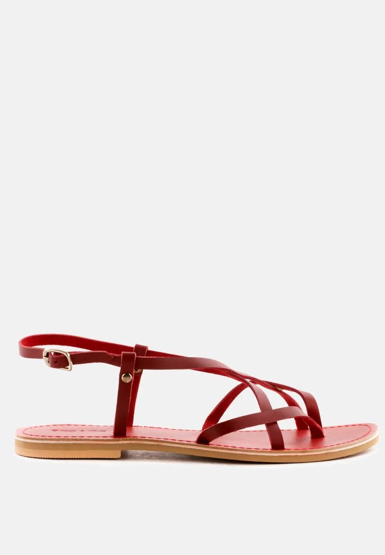 Rita Strappy Flat Leather Sandals