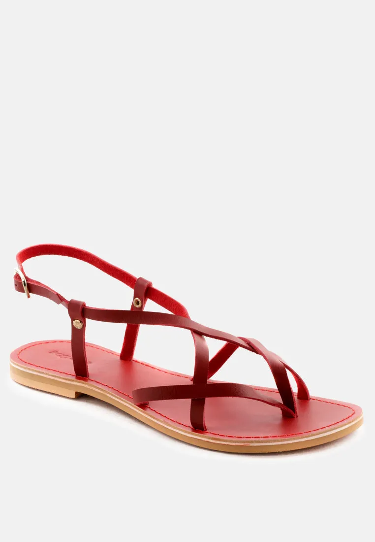 Rita Strappy Flat Leather Sandals