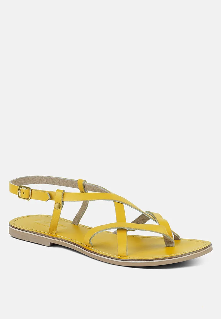 Rita Strappy Flat Leather Sandals